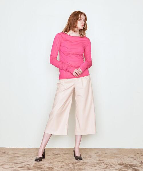 AEWEN MATOPH（イウエン マトフ）の「＜AEWEN MATOPH（イウエン マトフ）＞シアー ボートネック カットソー（Tシャツ/カットソー・レディース・ホワイト/ブラック/ピンク・FREE）」の7枚目の写真