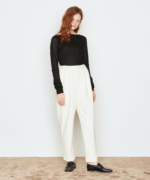 AEWEN MATOPH（イウエン マトフ）の「＜AEWEN MATOPH（イウエン マトフ）＞シアー ボートネック カットソー（Tシャツ/カットソー・レディース・ホワイト/ブラック/ピンク・FREE）」の9枚目の写真