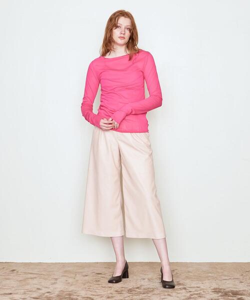 AEWEN MATOPH（イウエン マトフ）の「＜AEWEN MATOPH（イウエン マトフ）＞シアー ボートネック カットソー（Tシャツ/カットソー・レディース・ホワイト/ブラック/ピンク・FREE）」の10枚目の写真