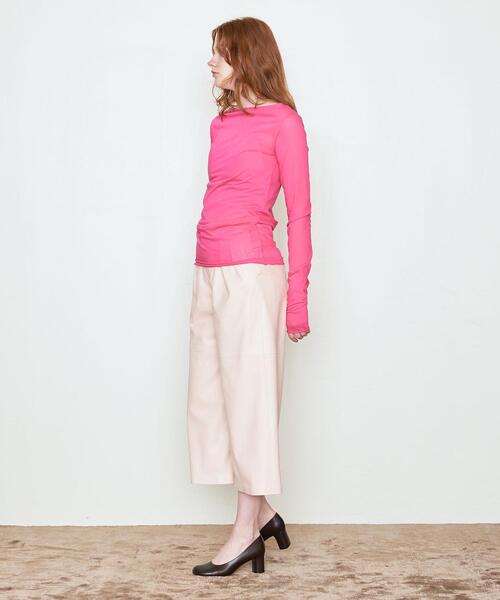 AEWEN MATOPH（イウエン マトフ）の「＜AEWEN MATOPH（イウエン マトフ）＞シアー ボートネック カットソー（Tシャツ/カットソー・レディース・ホワイト/ブラック/ピンク・FREE）」の11枚目の写真