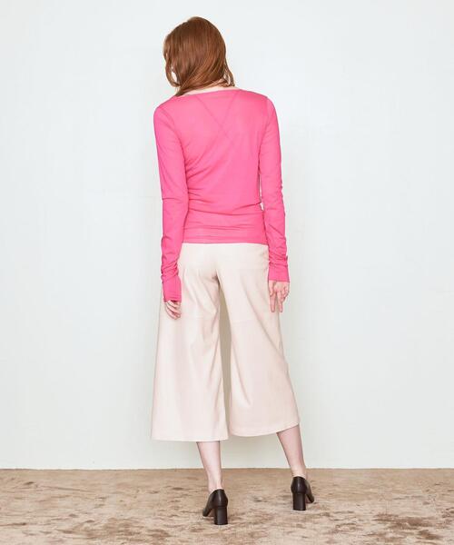 AEWEN MATOPH（イウエン マトフ）の「＜AEWEN MATOPH（イウエン マトフ）＞シアー ボートネック カットソー（Tシャツ/カットソー・レディース・ホワイト/ブラック/ピンク・FREE）」の13枚目の写真