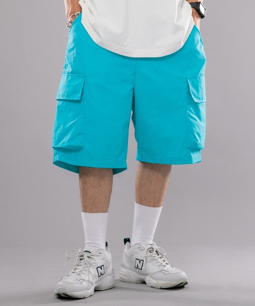 kutir(クティール)の「ナイロンカーゴハーフパンツ(その他パンツ・メンズ・ライトブルー/ブラック・SMALL/MEDIUM/LARGE)」の14枚目の写真