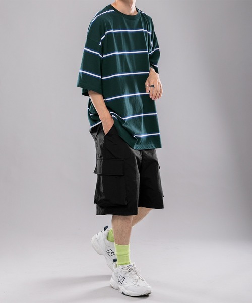 kutir(クティール)の「ナイロンカーゴハーフパンツ(その他パンツ・メンズ・ライトブルー/ブラック・SMALL/MEDIUM/LARGE)」の5枚目の写真