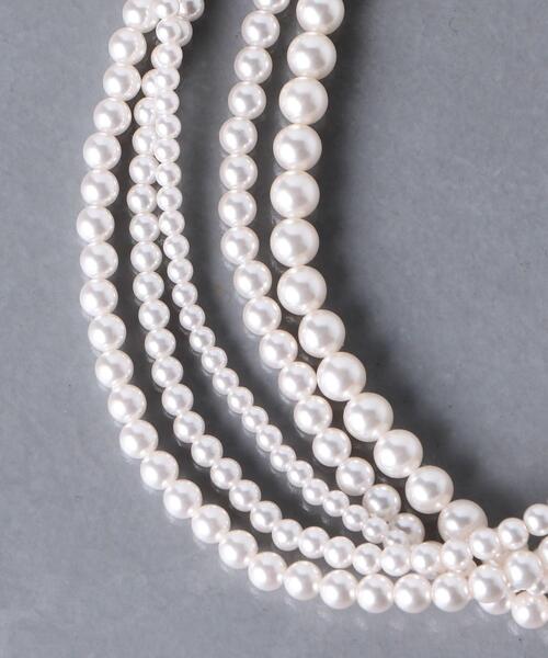 UNITED ARROWS（ユナイテッドアローズ）の「＜UNITED ARROWS＞イミテーションパール 5連 チョーカー（チョーカー・レディース・ホワイト・FREE）」の3枚目の写真