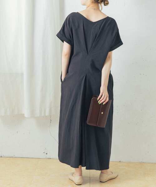URBAN RESEARCH ROSSO（アーバンリサーチロッソ）の「リネン混コクーンワンピース（ワンピース・レディース・チャコールグレー/カーキ/ピンク系その他・FREE）」の13枚目の写真