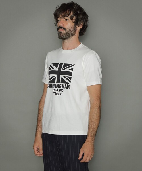 MACKINTOSH LONDON（マッキントッシュ ロンドン）の「【BSA】ユニオンジャックプリントTシャツ（Tシャツ/カットソー・メンズ・ホワイト・L/LL/M）」の3枚目の写真