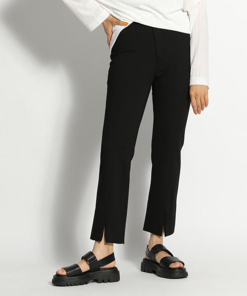 niko and...（ニコアンド）の「[MODE NORM CORE]ポンチスリットフレアパンツ（その他パンツ・レディース・ブラック/グリーン/ダークブルー・MEDIUM/LARGE）」の2枚目の写真