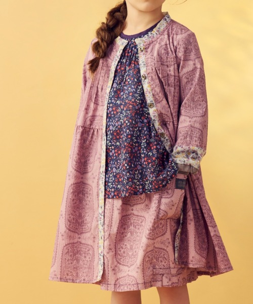 即日発送 フォークロアプリント長袖ワンピース 最安値に挑戦