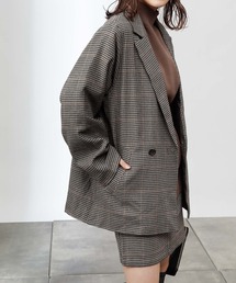 COLONY 2139 | TR先染ダブルブレストテーラードジャケット(セットアップ可)(テーラードジャケット)