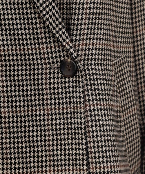 COLONY 2139（コロニートゥーワンスリーナイン）の「TR先染ダブルブレストテーラードジャケット(セットアップ可)（テーラードジャケット・レディース・ブラウン/グレー・LARGE/MEDIUM）」の14枚目の写真