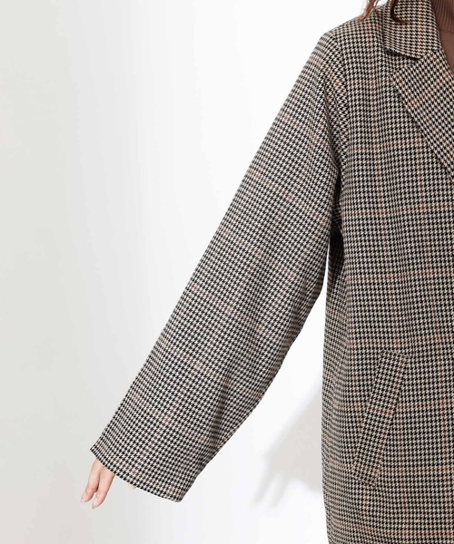 COLONY 2139（コロニートゥーワンスリーナイン）の「TR先染ダブルブレストテーラードジャケット(セットアップ可)（テーラードジャケット・レディース・ブラウン/グレー・LARGE/MEDIUM）」の18枚目の写真