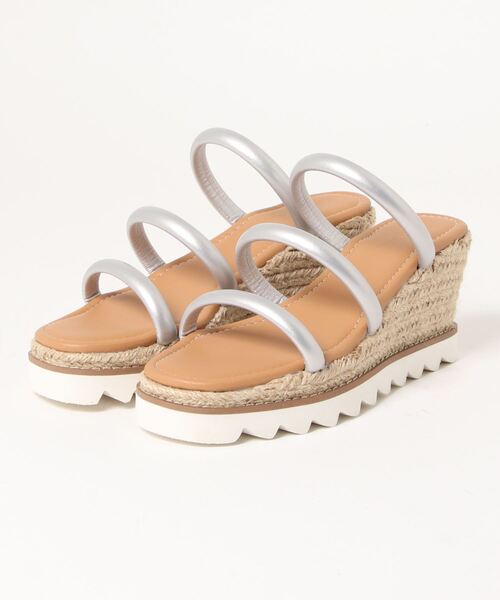 Casselini(キャセリーニ)の「Casselini(キャセリーニ)ジュートサンダル(サンダル・レディース・シルバー・S)」の1枚目の写真