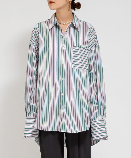 国内配送料無料 セール ストライプダブルカフスシャツ シャツ ブラウス Nolley S ノーリーズ のファッション 買取格安 Arenatheatre Net