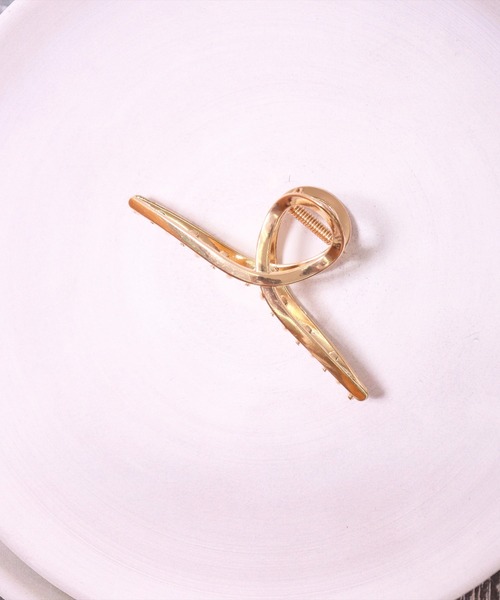 BAYBLO（ベイブロ）の「(SB)メタルフレーム リボン ヘアクリップ（バレッタ/ヘアクリップ・レディース・シルバー/ゴールド/シルバー系その他/ゴールド系その他・FREE）」の10枚目の写真
