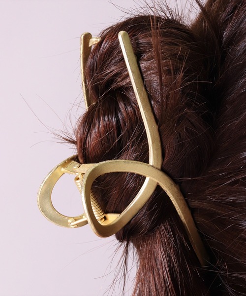 BAYBLO（ベイブロ）の「(SB)メタルフレーム リボン ヘアクリップ（バレッタ/ヘアクリップ・レディース・シルバー/ゴールド/シルバー系その他/ゴールド系その他・FREE）」の7枚目の写真