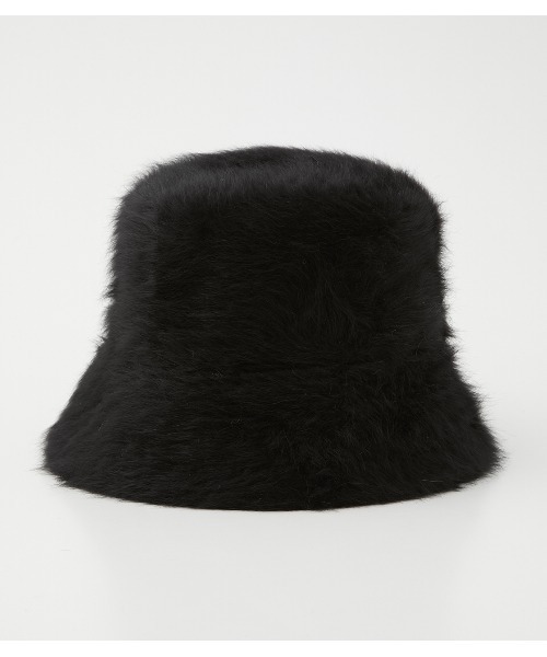 AZUL by moussy（アズールバイマウジー）の「SHAGGY BUCKET HAT/シャギーバケットハット（ハット・レディース・オフホワイト/ブラック・FREE）」の12枚目の写真