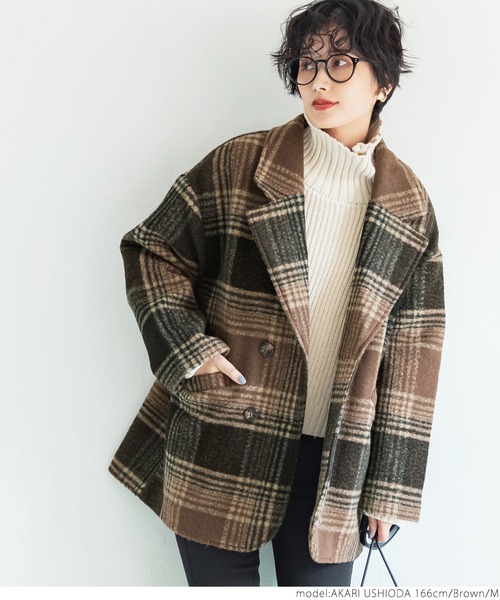 オシャレ 変形 コンビ チェック ジャケット コート 楽天市場】チェックコート メンズ モード系 メンズ ロングコート