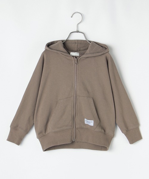 b・ROOM（ビールーム）の「ドルマンシルエットZIPパーカ（パーカー・キッズ・ブルー/ライトカーキ/トップグレー/アイボリー/ベージュ・100cm/120cm/90cm/110cm/130cm）」の4枚目の写真