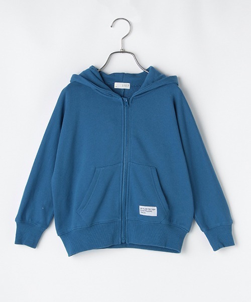 b・ROOM（ビールーム）の「ドルマンシルエットZIPパーカ（パーカー・キッズ・ブルー/ライトカーキ/トップグレー/アイボリー/ベージュ・100cm/120cm/90cm/110cm/130cm）」の5枚目の写真