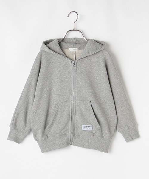 b・ROOM（ビールーム）の「ドルマンシルエットZIPパーカ（パーカー・キッズ・ブルー/ライトカーキ/トップグレー/アイボリー/ベージュ・100cm/120cm/90cm/110cm/130cm）」の3枚目の写真