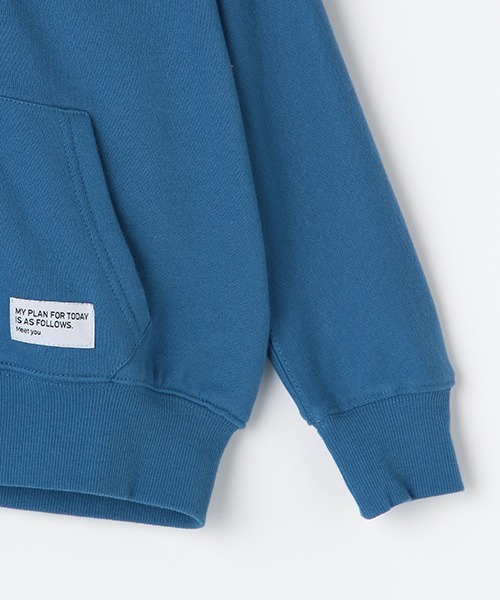 b・ROOM（ビールーム）の「ドルマンシルエットZIPパーカ（パーカー・キッズ・ブルー/ライトカーキ/トップグレー/アイボリー/ベージュ・100cm/120cm/90cm/110cm/130cm）」の12枚目の写真