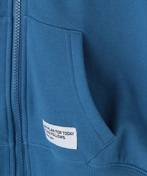 b・ROOM（ビールーム）の「ドルマンシルエットZIPパーカ（パーカー・キッズ・ブルー/ライトカーキ/トップグレー/アイボリー/ベージュ・100cm/120cm/90cm/110cm/130cm）」の11枚目の写真