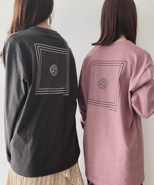 ADIRA（アディラ）の「ユニセックススカーフガラL/T（Tシャツ/カットソー・レディース・スミクロ/エンジ・LARGE）」の20枚目の写真