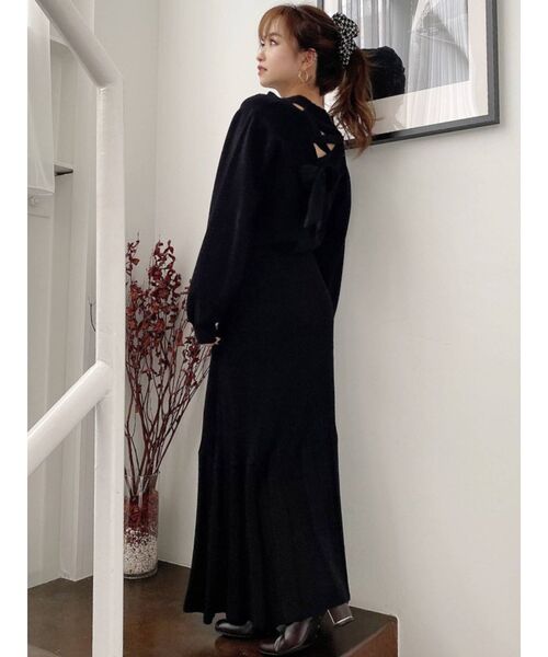 RESEXXY（リゼクシー）の「レースアップニットトップス【セットアップ着用可能】（ニット/セーター・レディース・ブラック/ブルー/モカ・FREE）」の20枚目の写真