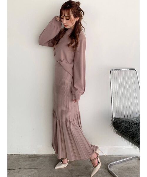 RESEXXY（リゼクシー）の「レースアップニットトップス【セットアップ着用可能】（ニット/セーター・レディース・ブラック/ブルー/モカ・FREE）」の10枚目の写真