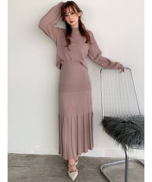 RESEXXY（リゼクシー）の「レースアップニットトップス【セットアップ着用可能】（ニット/セーター・レディース・ブラック/ブルー/モカ・FREE）」の21枚目の写真