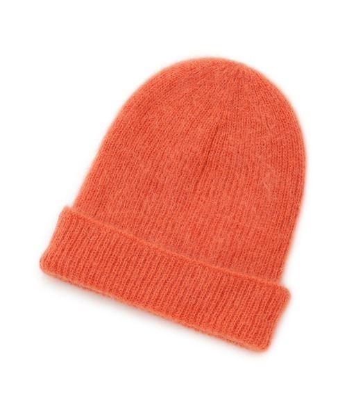 Mila Owen（ミラオーウェン）の「リブニット帽（ニットキャップ/ビーニー・レディース・オレンジ/チャコールグレー/アイボリー・FREE）」の5枚目の写真