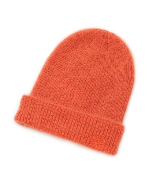 Mila Owen（ミラオーウェン）の「リブニット帽（ニットキャップ/ビーニー・レディース・オレンジ/チャコールグレー/アイボリー・FREE）」の4枚目の写真
