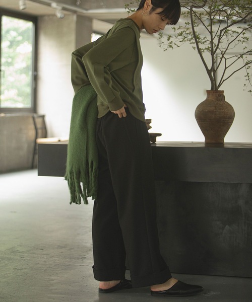 ANT（アント）の「ハイウエストワイドタックパンツ【ANT】（その他パンツ・レディース・アイボリー/ブラック/グレー・FREE）」の15枚目の写真