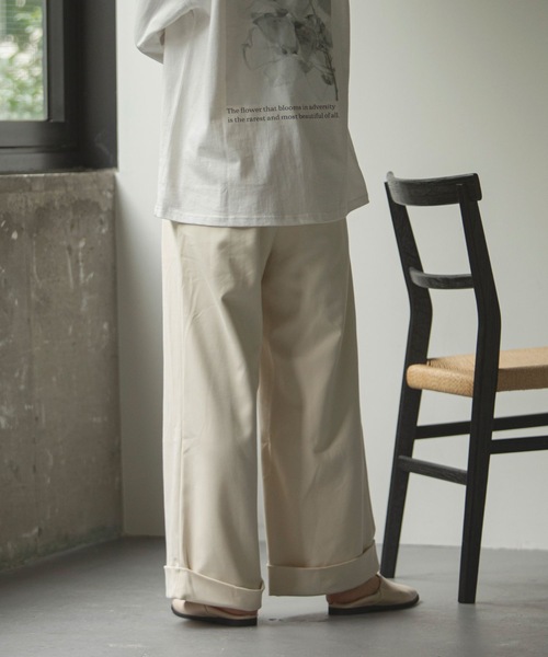 ANT（アント）の「ハイウエストワイドタックパンツ【ANT】（その他パンツ・レディース・アイボリー/ブラック/グレー・FREE）」の6枚目の写真