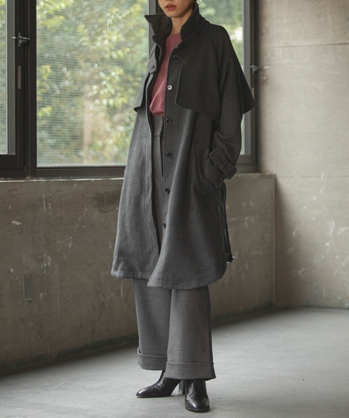 ANT（アント）の「ハイウエストワイドタックパンツ【ANT】（その他パンツ・レディース・アイボリー/ブラック/グレー・FREE）」の7枚目の写真