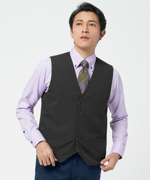 TOKYO SHIRTS(トウキョウシャツ)の「中綿リバーシブルジレ(ベスト・メンズ・ネイビー/ブラウン・LL/M/L)」の2枚目の写真