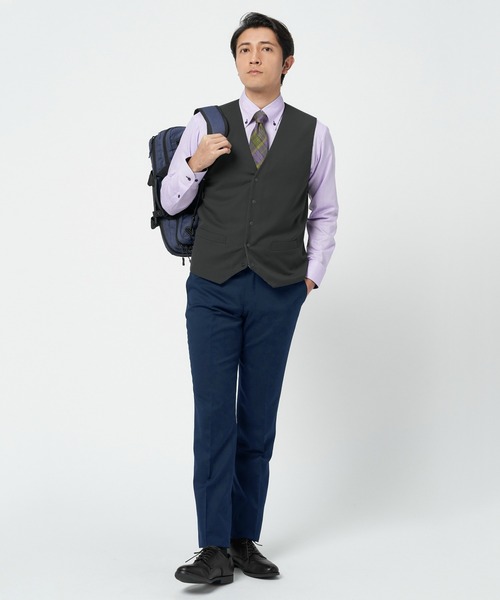 TOKYO SHIRTS(トウキョウシャツ)の「中綿リバーシブルジレ(ベスト・メンズ・ネイビー/ブラウン・LL/M/L)」の7枚目の写真