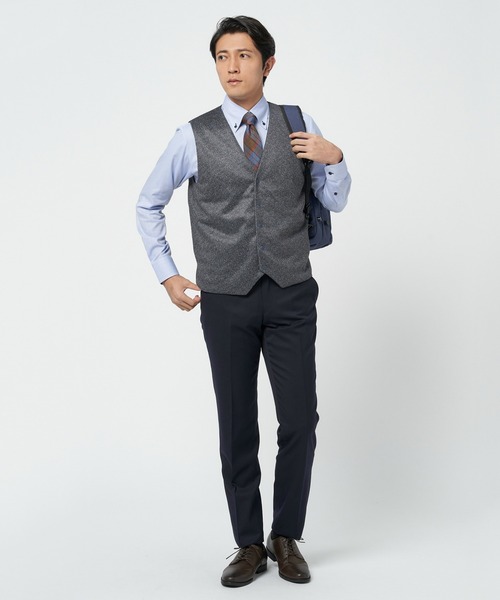 TOKYO SHIRTS(トウキョウシャツ)の「中綿リバーシブルジレ(ベスト・メンズ・ネイビー/ブラウン・LL/M/L)」の10枚目の写真