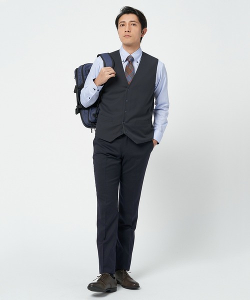 TOKYO SHIRTS(トウキョウシャツ)の「中綿リバーシブルジレ(ベスト・メンズ・ネイビー/ブラウン・LL/M/L)」の12枚目の写真
