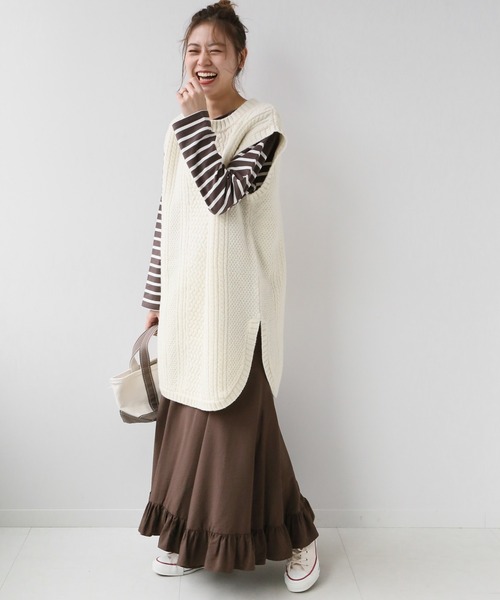 JOURNAL STANDARD relume(ジャーナルスタンダード レリューム)の「ウォッシャブルヘムギャザーイージースカート◆(スカート・レディース・ブラウン/レッド/ブラック・FREE)」の12枚目の写真