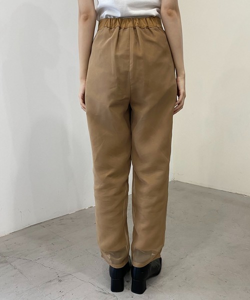 CAPRICIEUX LE'MAGE（カプリシューレマージュ）の「シアーレイヤードパンツ（その他パンツ・レディース・ブラック/キャメル・38/36）」の16枚目の写真