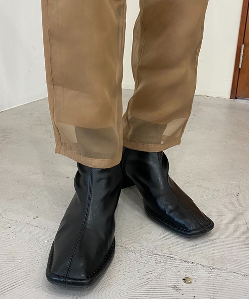 CAPRICIEUX LE'MAGE（カプリシューレマージュ）の「シアーレイヤードパンツ（その他パンツ・レディース・ブラック/キャメル・38/36）」の19枚目の写真