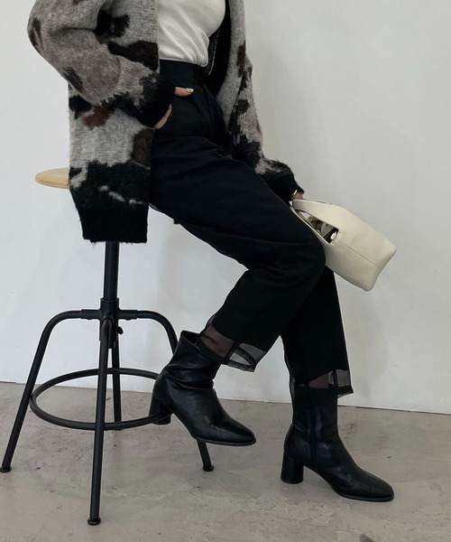 CAPRICIEUX LE'MAGE（カプリシューレマージュ）の「シアーレイヤードパンツ（その他パンツ・レディース・ブラック/キャメル・38/36）」の5枚目の写真