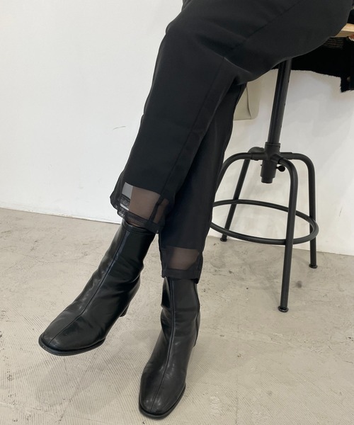 CAPRICIEUX LE'MAGE（カプリシューレマージュ）の「シアーレイヤードパンツ（その他パンツ・レディース・ブラック/キャメル・38/36）」の18枚目の写真