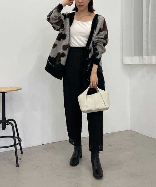 CAPRICIEUX LE'MAGE（カプリシューレマージュ）の「シアーレイヤードパンツ（その他パンツ・レディース・ブラック/キャメル・38/36）」の15枚目の写真