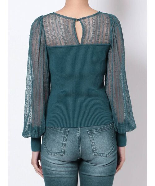 RESEXXY（リゼクシー）の「パフスリーブレースコンビニット（ニット/セーター・レディース・グリーン/ブラック/オフホワイト・FREE）」の22枚目の写真