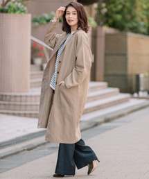 Munich | ポリエステルヴィスコースリネン×サテン　チェスターコート(チェスターコート)