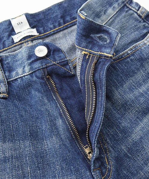 SEA（シー）の「VINTAGE 801M ミディアムライズストレートオリジナルセルヴィッチデニムパンツ（デニムパンツ・レディース・ライトブルー/ワンウォッシュ/ノンウォッシュ/ブルー・27/25/26/24）」の15枚目の写真