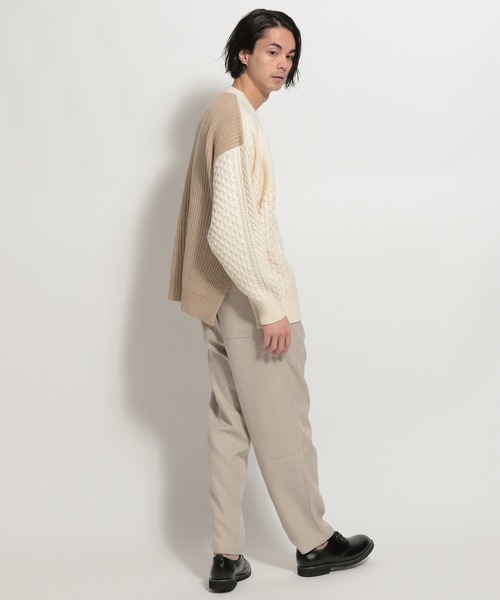 niko and...（ニコアンド）の「アラン柄BIGニットプルオーバー（ニット/セーター・メンズ・ネイビー/ブラウン/アイボリー・MEDIUM/LARGE）」の20枚目の写真