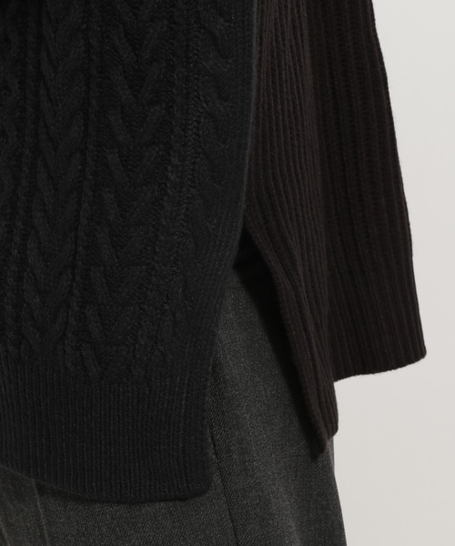 niko and...（ニコアンド）の「アラン柄BIGニットプルオーバー（ニット/セーター・メンズ・ネイビー/ブラウン/アイボリー・MEDIUM/LARGE）」の21枚目の写真